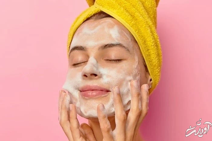 تمیز کردن صورت شستن صورت